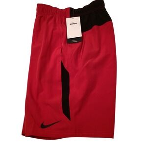 Nike Swim Mens Red Black 4-Way Stretch Board Shorts Swim Trunks NESSA482-614 S